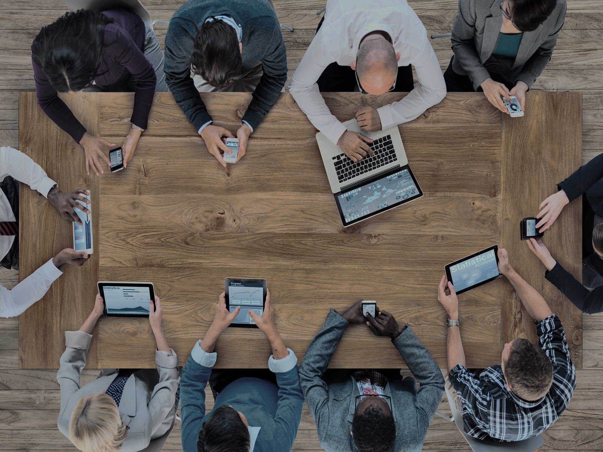 Group of Business People Using Digital Devices